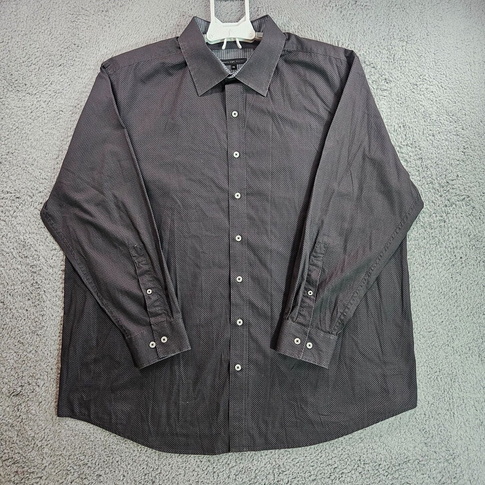 Twenty Eight Degrees Shirt Men‎ 1XL Button Long Sleeve Geometric Print Black
